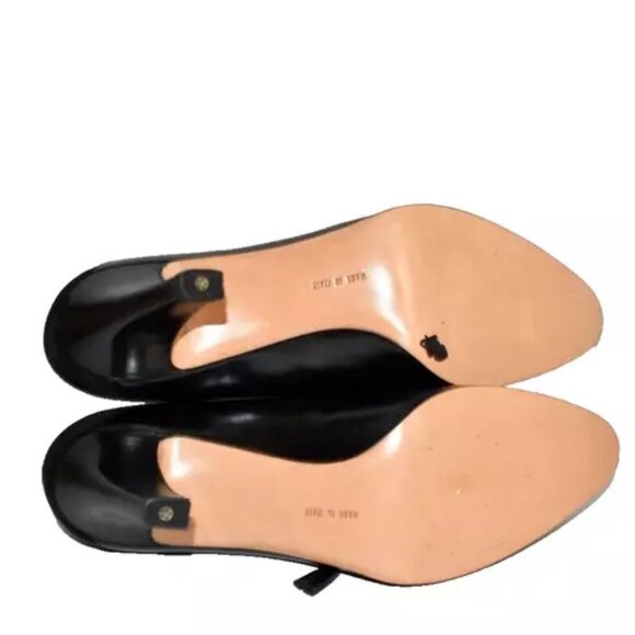 $650 SALVATORE FERRAGAMO SUEDE LEATHER LACE UP BOOTIE HEEL BLACK 11 B (SE38) - Picture 6 of 8